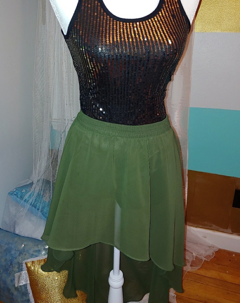 High/Low Sheer Skirt